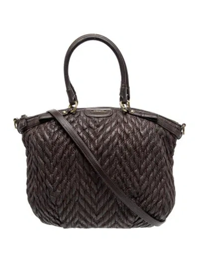 Pre-owned Coach Leather Top Handle Bag In Brown
