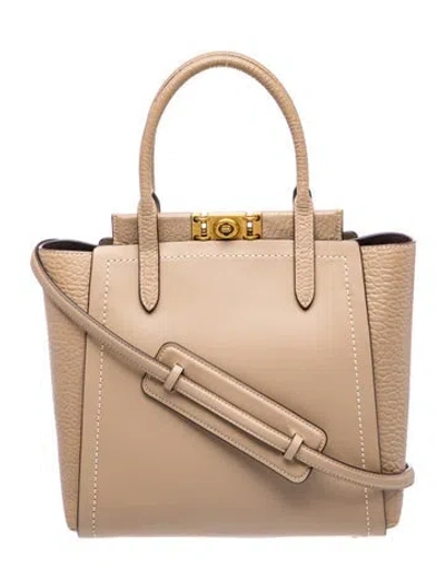 Pre-owned Coach Leather Top Handle Bag In Brown