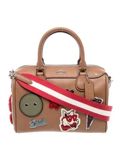 Pre-owned Coach Leather Top Handle Bag In Brown