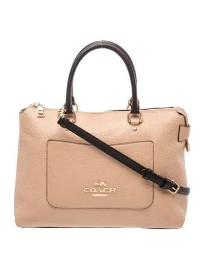 Pre-owned Coach Leather Top Handle Bag In Brown
