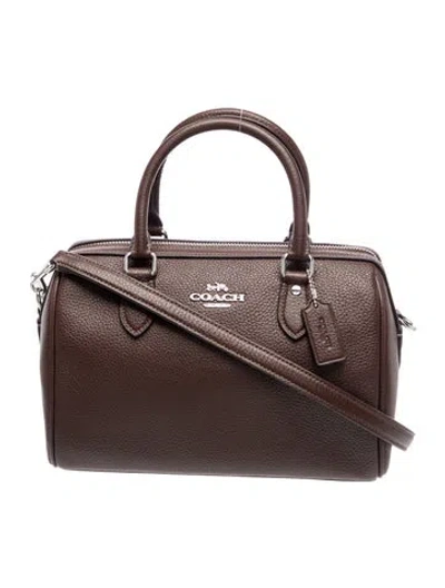 Pre-owned Coach Leather Top Handle Bag In Brown