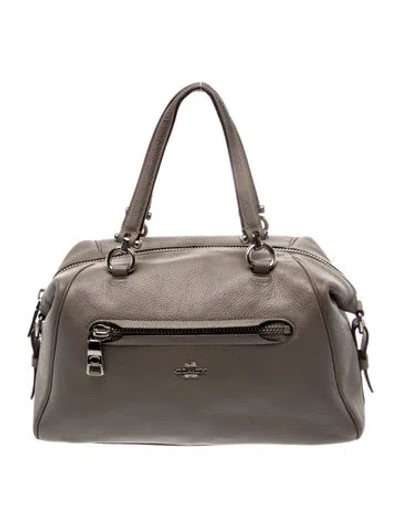 Pre-owned Coach Leather Top Handle Bag In Brown