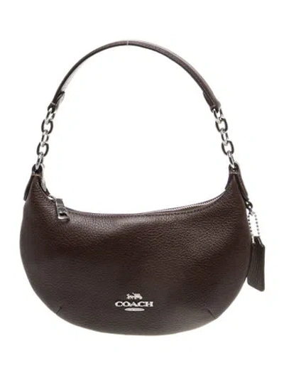 Pre-owned Coach Leather Top Handle Bag In Brown