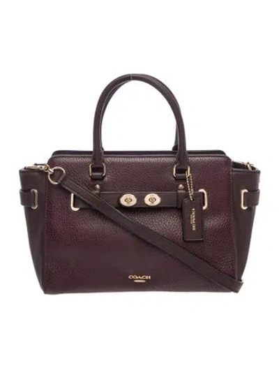 Pre-owned Coach Leather Top Handle Bag In Brown