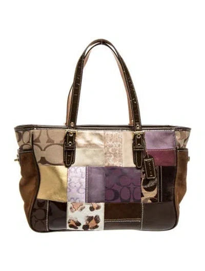 Pre-owned Coach Leather Top Handle Bag In Brown