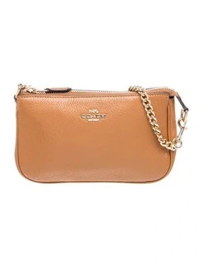 Pre-owned Coach Leather Top Handle Bag In Brown