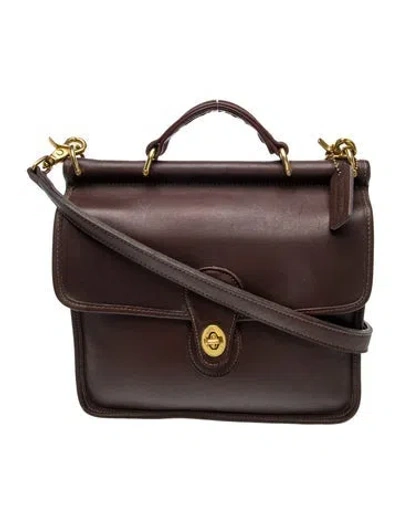 Pre-owned Coach Leather Top Handle Bag In Brown
