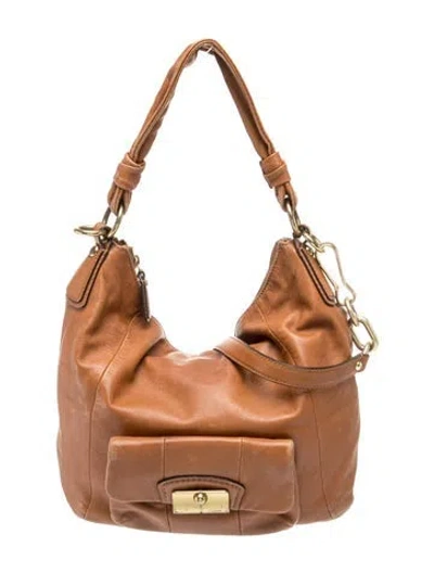Pre-owned Coach Leather Top Handle Bag In Brown