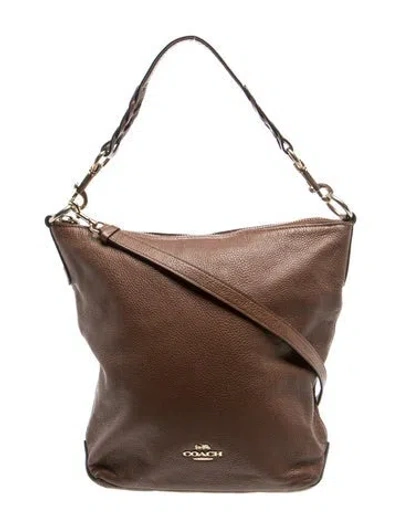 Pre-owned Coach Leather Top Handle Bag In Brown