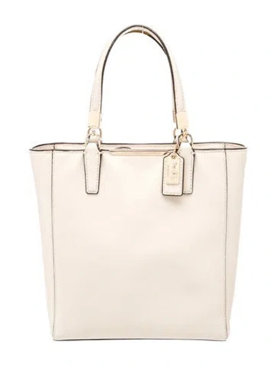 Pre-owned Coach Leather Top Handle Bag In Gold