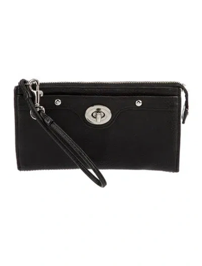 Pre-owned Coach Leather Top Handle Bag In Gray