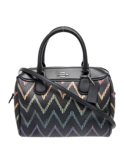 Pre-owned Coach Leather Top Handle Bag In Gray