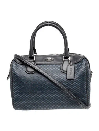 Pre-owned Coach Leather Top Handle Bag In Gray