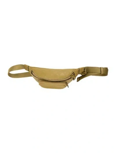 Pre-owned Coach Leather Top Handle Bag In Green