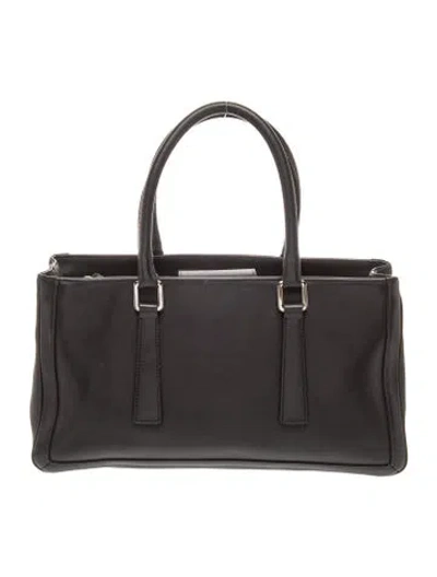 Pre-owned Coach Leather Top Handle Bag In Grey