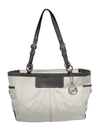 Pre-owned Coach Leather Top Handle Bag In Multi