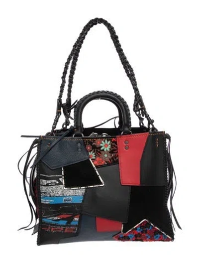 Pre-owned Coach Leather Top Handle Bag In Multi