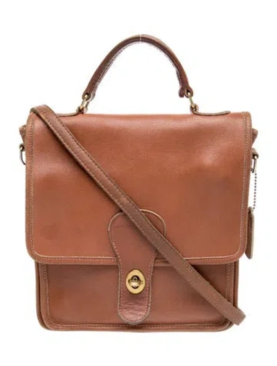Pre-owned Coach Leather Top Handle Bag In Multi