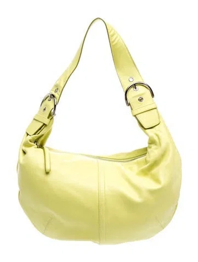 Pre-owned Coach Leather Top Handle Bag In Multi