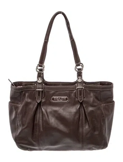 Pre-owned Coach Leather Top Handle Bag In Multi