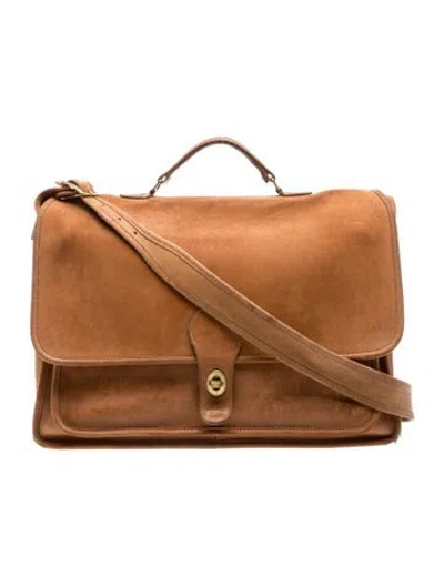 Pre-owned Coach Leather Top Handle Bag In Multi