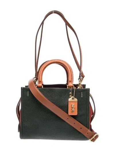 Pre-owned Coach Leather Top Handle Bag In Multi