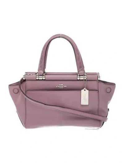 Pre-owned Coach Leather Top Handle Bag In Multi