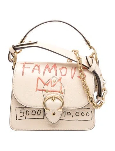 Pre-owned Coach Leather Top Handle Bag In Neutral