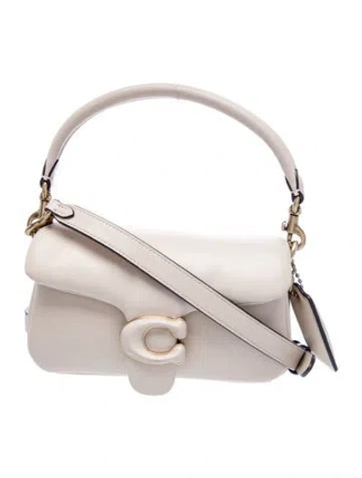 Pre-owned Coach Leather Top Handle Bag In Neutral