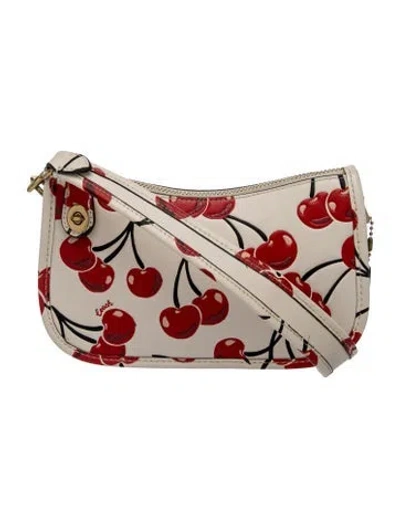 Pre-owned Coach Leather Top Handle Bag In Neutral