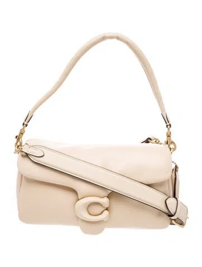 Pre-owned Coach Leather Top Handle Bag In Neutral