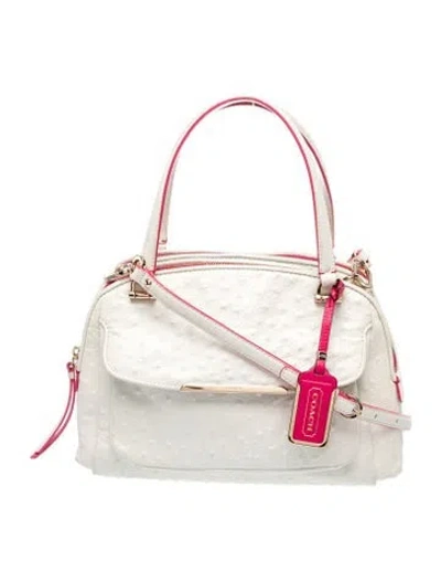 Pre-owned Coach Leather Top Handle Bag In Neutral