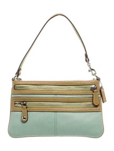 Pre-owned Coach Leather Top Handle Bag In Neutral