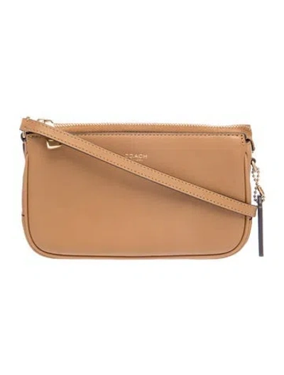 Pre-owned Coach Leather Top Handle Bag In Neutral