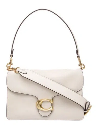 Pre-owned Coach Leather Top Handle Bag In Neutral