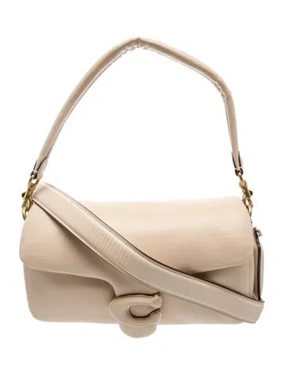 Pre-owned Coach Leather Top Handle Bag In Neutral