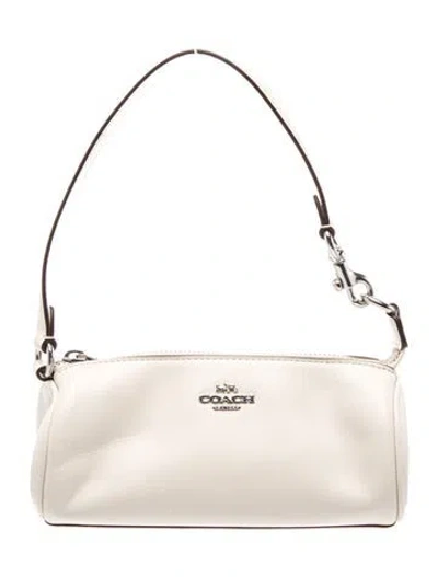 Pre-owned Coach Leather Top Handle Bag In Neutral