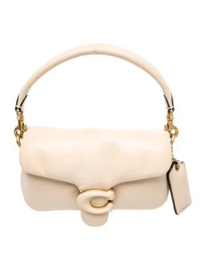 Pre-owned Coach Leather Top Handle Bag In Neutral