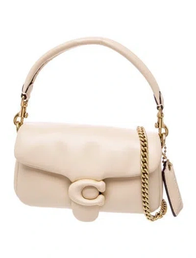 Pre-owned Coach Leather Top Handle Bag In Neutral