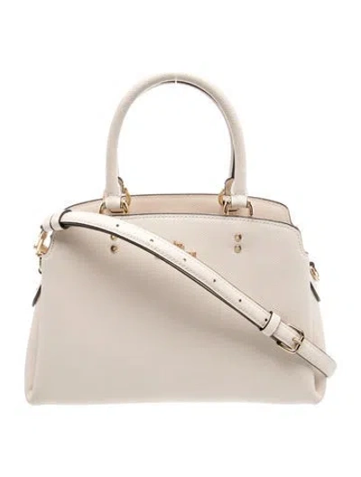 Pre-owned Coach Leather Top Handle Bag In Neutral
