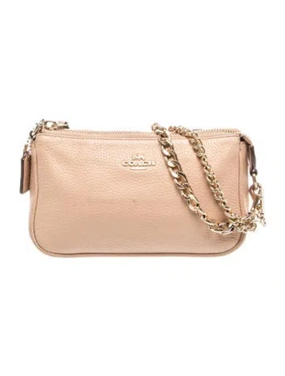 Pre-owned Coach Leather Top Handle Bag In Neutral