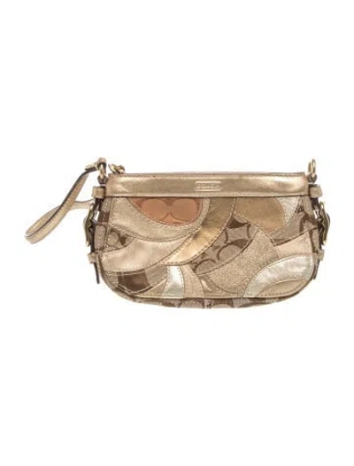 Pre-owned Coach Leather Top Handle Bag In Neutral