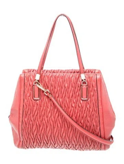 Pre-owned Coach Leather Top Handle Bag In Orange