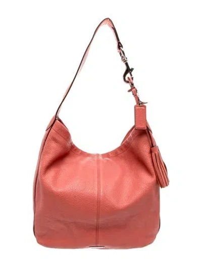 Pre-owned Coach Leather Top Handle Bag In Orange