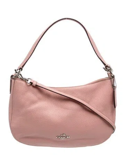 Pre-owned Coach Leather Top Handle Bag In Orange