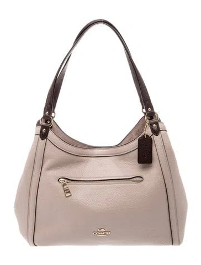 Pre-owned Coach Leather Top Handle Bag In Pink