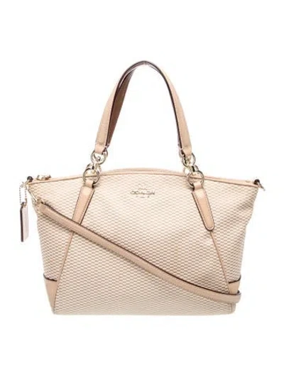 Pre-owned Coach Leather Top Handle Bag In Pink