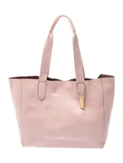 Pre-owned Coach Leather Top Handle Bag In Pink