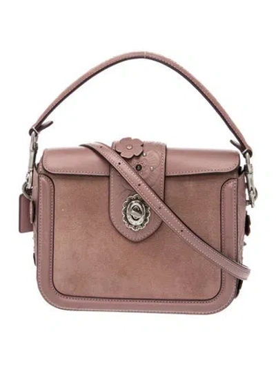 Pre-owned Coach Leather Top Handle Bag In Pink