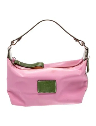 Pre-owned Coach Leather Top Handle Bag In Pink